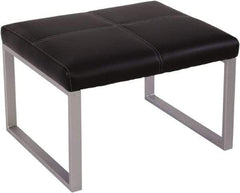 ALERA - 26-3/8" Wide, 17-3/8" High Cube Ottoman - Black/Silver - All Tool & Supply