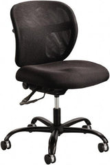 Safco - 18-1/2 to 22" High Task Chair - 26" Wide x 26" Deep, 100% Polyester Seat, Black - All Tool & Supply