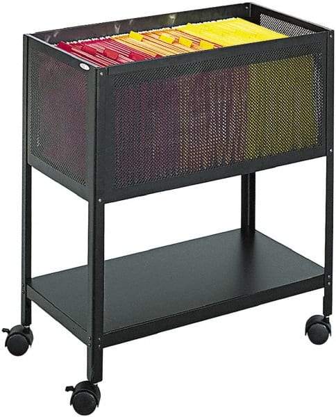 Safco - 5 Lb Capacity, 13-1/2" Wide x 24-1/4" Long x 27-1/2" High Tote Cart - 1 Shelf, Steel - All Tool & Supply