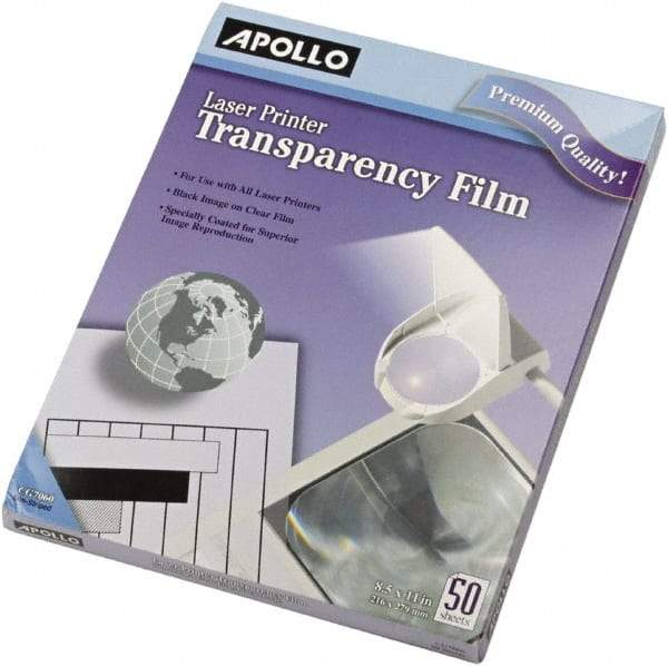 Apollo - Transparency Films & Sleeves Audio Visual Conference Accessory Type: Transparency Sleeves For Use With: Laser Copiers; Laser Printers - All Tool & Supply