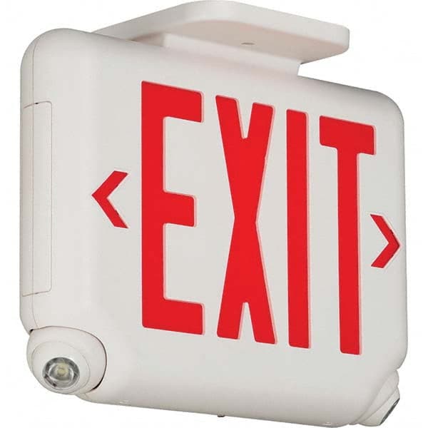 Hubbell Lighting - Combination Exit Signs Mounting Type: Wall Mount; Ceiling Mount Number of Faces: 1 - All Tool & Supply