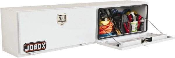 Jobox - 1 Compartment Topside Truck Box - 72" Wide x 15" Deep x 15" High, Steel, White - All Tool & Supply