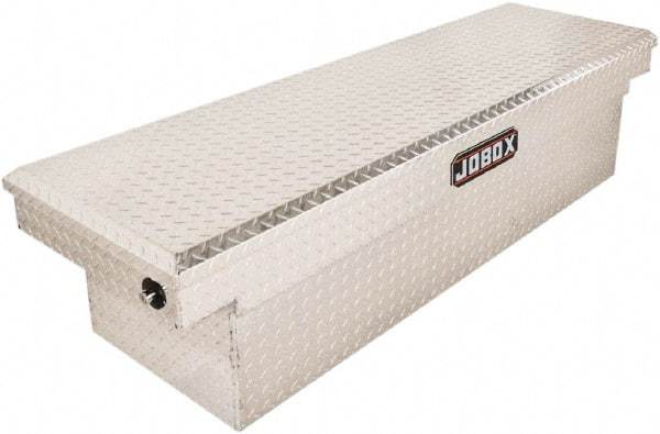 Jobox - 4 Compartment Crossover Truck Box - 70-1/8" Wide x 20-1/4" Deep x 17-1/4" High, Aluminum, Silver - All Tool & Supply