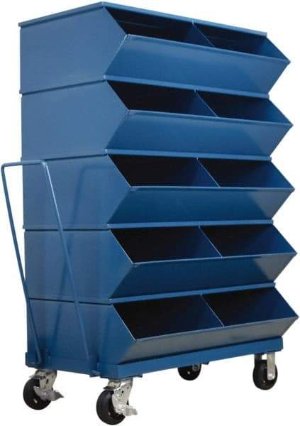 Stackbin - 5 Bin, Shelving Unit with Openings & Base - 37" Wide x 58-5/8" High - All Tool & Supply