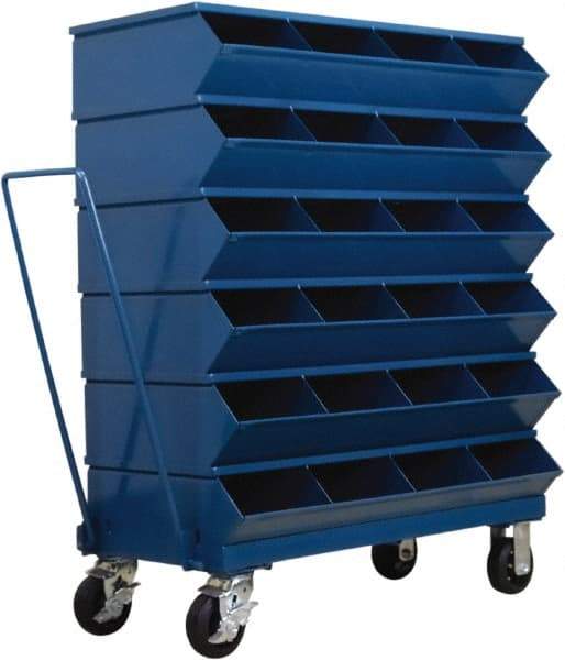 Stackbin - 6 Bin, Shelving Unit with Openings & Base - 37" Wide x 46-7/8" High - All Tool & Supply