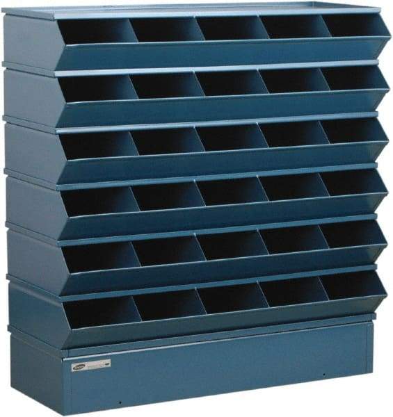 Stackbin - 6 Bin, Shelving Unit with Openings & Base - 37" Wide x 36" High - All Tool & Supply