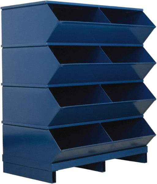 Stackbin - 4 Bin, Shelving Unit with Openings & Base - 37" Wide x 46" High - All Tool & Supply