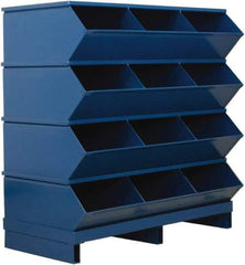 Stackbin - 4 Bin, Shelving Unit with Openings & Base - 37" Wide x 38" High - All Tool & Supply