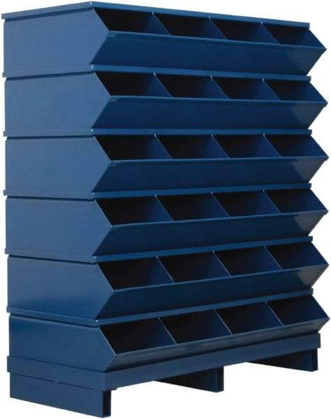 Stackbin - 6 Bin, Shelving Unit with Openings & Base - 37" Wide x 44" High - All Tool & Supply