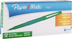 Paper Mate - Needle Porous Point Pen - Green - All Tool & Supply