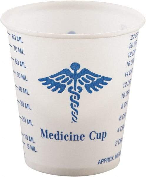 Solo - Paper Medical & Dental Graduated Cups, 3 oz - White & Blue - All Tool & Supply