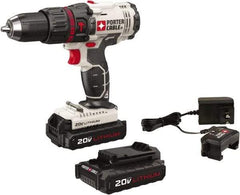 Porter-Cable - 20 Volt 1/2" Keyless Chuck Cordless Hammer Drill - 0 to 25,500 BPM, 0 to 1,500 RPM, Reversible - All Tool & Supply