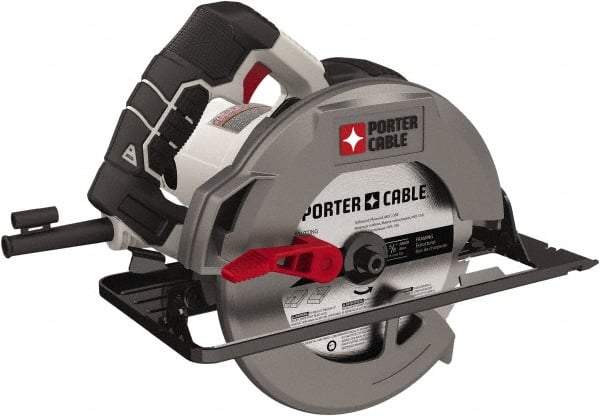 Porter-Cable - 15 Amps, 7-1/4" Blade Diam, 5,500 RPM, Electric Circular Saw - 120 Volts, 6' Cord Length, 5/8" Arbor Hole, Right Blade - All Tool & Supply