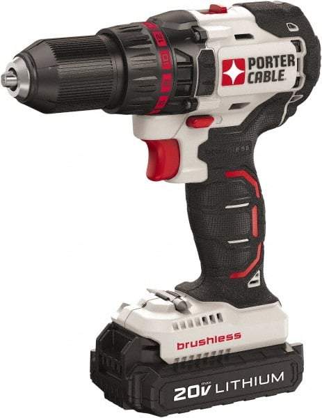 Porter-Cable - 20 Volt 1/2" Chuck Mid-Handle Cordless Drill - 0-1700 RPM, Keyless Chuck, Reversible, 2 Lithium-Ion Batteries Included - All Tool & Supply