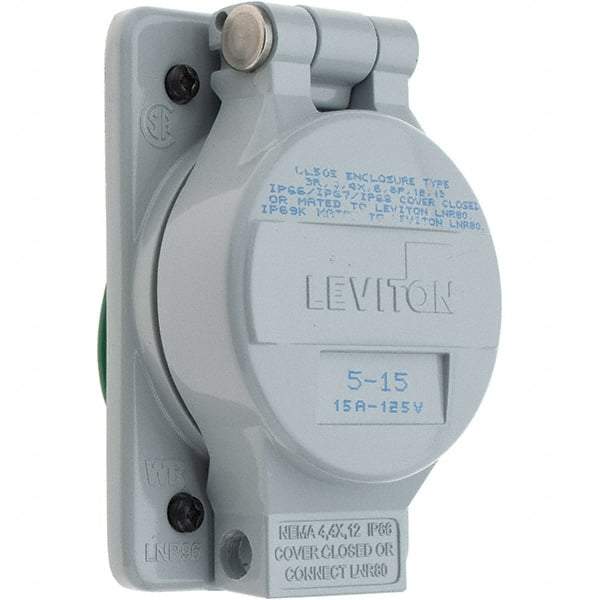 Leviton - Straight Blade Receptacles   Receptacle Type: Single Receptacle    Grade: Industrial - All Tool & Supply