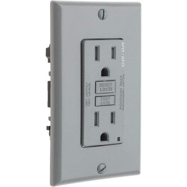 Leviton - GFCI Receptacles Grade: Commercial Color: Gray - All Tool & Supply