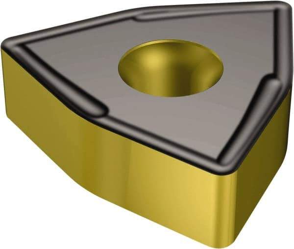 Sandvik Coromant - WNMX1509 MM Grade 2220 Carbide Turning Insert - TiCN/AI2O3/TiN Finish, 80° Trigon, 22.23mm Inscr Circle, 3/8" Thick, 11mm Corner Radius - All Tool & Supply