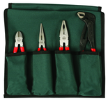 Soft Grip 4 Pc. Set Combination; Long Nose;Water Pump Pliers & Diagonal Cutter - All Tool & Supply