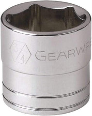 GearWrench - 3/4", 3/8" Drive, Standard Hand Socket - 6 Points, 0.984" OAL, Alloy Steel, Full Polish Finish - All Tool & Supply