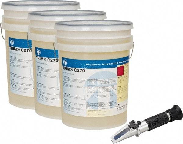 Master Fluid Solutions - Trim C270, 5 Gal Pail Cutting & Grinding Fluid - Synthetic, For Drilling, Reaming, Tapping - All Tool & Supply