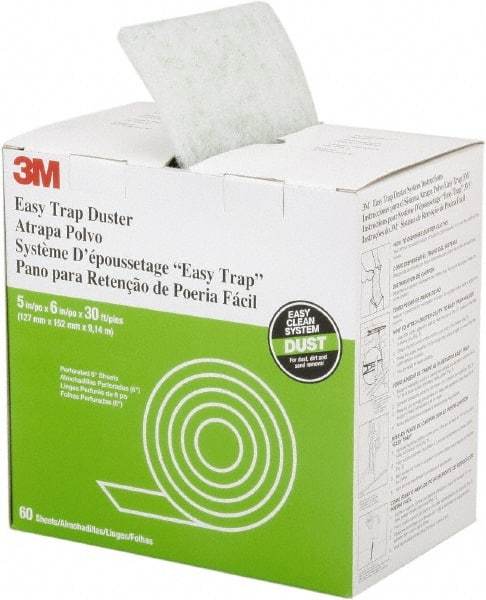 Ability One - 6" Long x 5" Wide Synthetic Duster Cut-to-Length Roll - Snap-On, White - All Tool & Supply