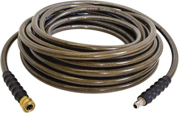 Simpson - 4,500 Max psi Fixed Pressure Washer Hose - 50' Long, Polyurethane, NPT, Female & Male - All Tool & Supply