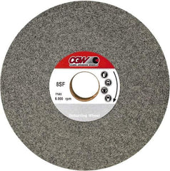 Camel Grinding Wheels - 8" Diam, 1" Face Width, 3" Center Hole, Fine Grade, Silicon Carbide Deburring Wheel - Convolute, Hard Density 9 Grade, 4,500 RPM - All Tool & Supply