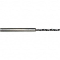 Micro Drill Bit: 140 °, Solid Carbide TiAlN Finish, RH Cut, Spiral Flute, Straight-Cylindrical Shank, Series EF-Micro