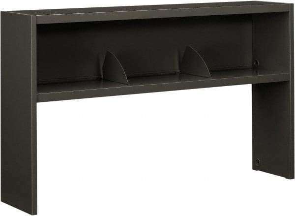 Hon - 1 Shelf, 34-3/4" High x 60" Wide Bookcase - 13-1/2" Deep, High-Pressure Laminate/Steel, Charcoal - All Tool & Supply