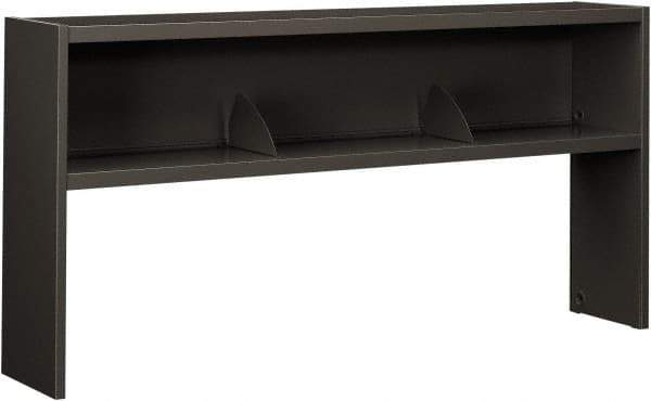 Hon - 1 Shelf, 34-3/4" High x 72" Wide Bookcase - 13-1/2" Deep, High-Pressure Laminate/Steel, Charcoal - All Tool & Supply