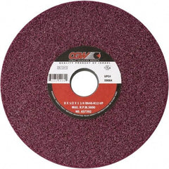 Camel Grinding Wheels - 8" Diam x 1-1/4" Hole x 1/2" Thick, H Hardness, 60 Grit Surface Grinding Wheel - Aluminum Oxide, Type 1, Medium Grade, Vitrified Bond, No Recess - All Tool & Supply