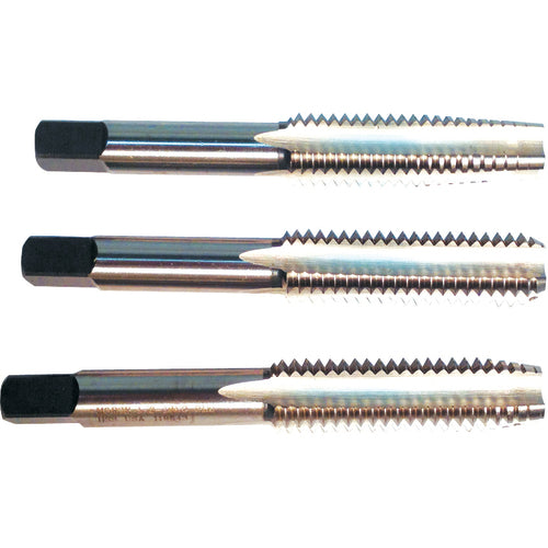 3 Pc. HSS Hand Tap Set M8 × 1.00 D5 4 Flute (Taper, Plug, Bottoming) Series/List #7500 - All Tool & Supply