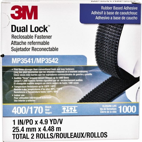 3M - 1" x 5 Yd Adhesive Backed Dual Lock Hook & Loop Roll - All Tool & Supply