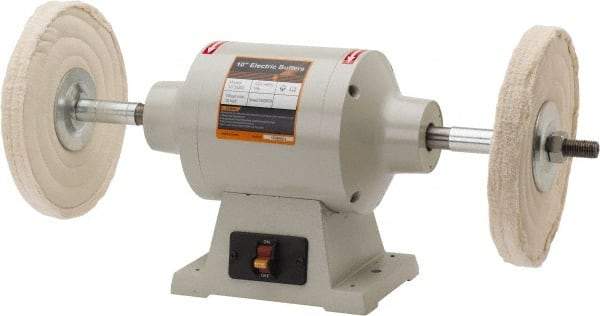 Enco - 10" Wheel Diam x 3/4" Wheel Width, 1 hp Buffer - 3/4" Arbor Hole Diam, 1 Phase, 3,450 Max RPM, 120 Volts - All Tool & Supply