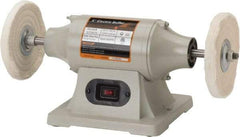 Enco - 6" Wheel Diam x 3/8" Wheel Width, 1/2 hp Buffer - 1/2" Arbor Hole Diam, 1 Phase, 3,450 Max RPM, 120 Volts - All Tool & Supply