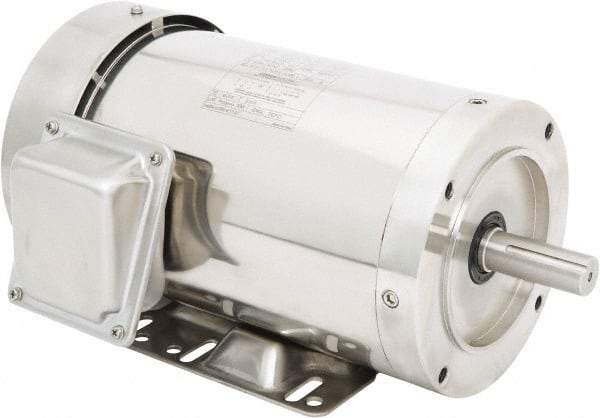 Leeson - 2 Max hp, 1,800 Max RPM, Premium Efficient Electric AC DC Motor - 230/460 V Input, Three Phase, 145TC Frame, 7/8" Shaft Diam, C-Face with Base Mount, TEFC Enclosure - All Tool & Supply