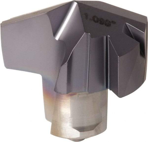 Iscar - Series ICP, 27.89mm Diam Grade IC908 Replaceable Drill Tip - Carbide, TiAlN/TiN Finish, 27 Seat Size - All Tool & Supply