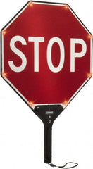 TAPCO - "Stop", 18" Wide x 24" High, Aluminum Stop & Yield Signs - 0.08" Thick, Red/White, Diamond Grade Reflectivity, Octagon, Post Mount - All Tool & Supply