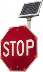 TAPCO - "Stop", 48" Wide x 48" High, Aluminum Stop & Yield Signs - 0.08" Thick, Red/White, Diamond Grade Reflectivity, Octagon, Post Mount - All Tool & Supply