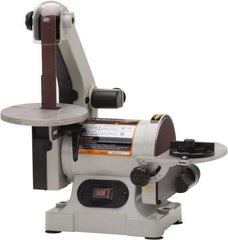 Enco - 30 Inch Long x 1 Inch Wide Belt, 5 Inch Diameter, Vertical Combination Sanding Machine - 3,340 Ft./min Belt Speed, 1/3 HP, Single Phase - All Tool & Supply