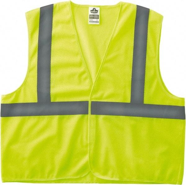 Ergodyne - Size 2X/3XL High Visibility Lime Mesh General Purpose Vest - 52 to 58" Chest, ANSI/ISEA 107, Hook & Loop Closure, Polyester - All Tool & Supply