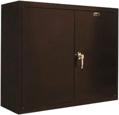 Hallowell - 1 Shelf Wall Storage Cabinet - Steel, 36" Wide x 12" Deep x 30" High, Black - All Tool & Supply