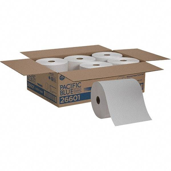 Georgia Pacific - Hard Roll of 1 Ply White Paper Towels - 7-7/8" Wide, 800' Roll Length - All Tool & Supply