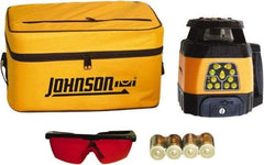 Johnson Level & Tool - 1,500' (Exterior) Measuring Range, 1/8" at 100' Accuracy, Self-Leveling Rotary Laser - 200, 500 RPM, 2 Beams, C Battery Included - All Tool & Supply