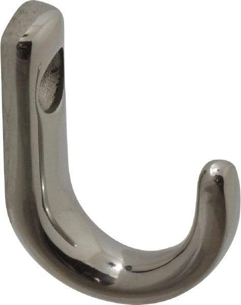 Sugatsune - 23/64" Wide x 1-1/8" High x 5/32" Thick, Wall Hook - 7/8" Projection, Polished - All Tool & Supply