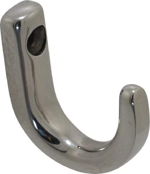 Sugatsune - 23/64" Wide x 1-11/32" High x 7/32" Thick, Wall Hook - 1-3/16" Projection, Polished - All Tool & Supply