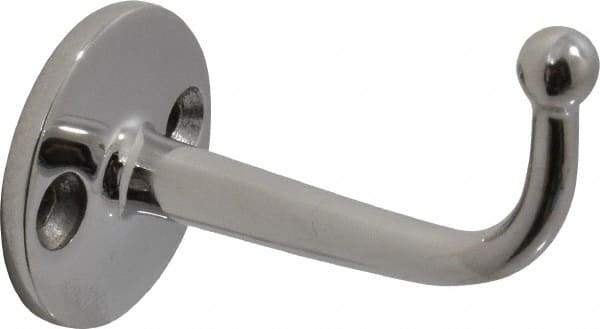 Sugatsune - 1/4" Wide x 1-15/32" High x 1-7/64" Thick, Ball Point Hook - 1-27/32" Projection, Polished - All Tool & Supply