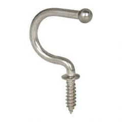 Sugatsune - 25/32" High x 7/64" Thick, Coat & Hat Hooks - 7/8" Projection, Polished - All Tool & Supply