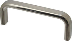 Sugatsune - 9/16" Handle Diam, Polished Stainless Steel Drawer Pull - 1-9/16" Projection, 4-1/4" Center to Center, 4-1/4" Long - All Tool & Supply