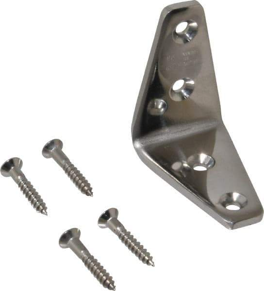 Sugatsune - 1-5/8" Long x 1" Wide, 18-8 Stainless Steel, Wide Corner Brackets - All Tool & Supply